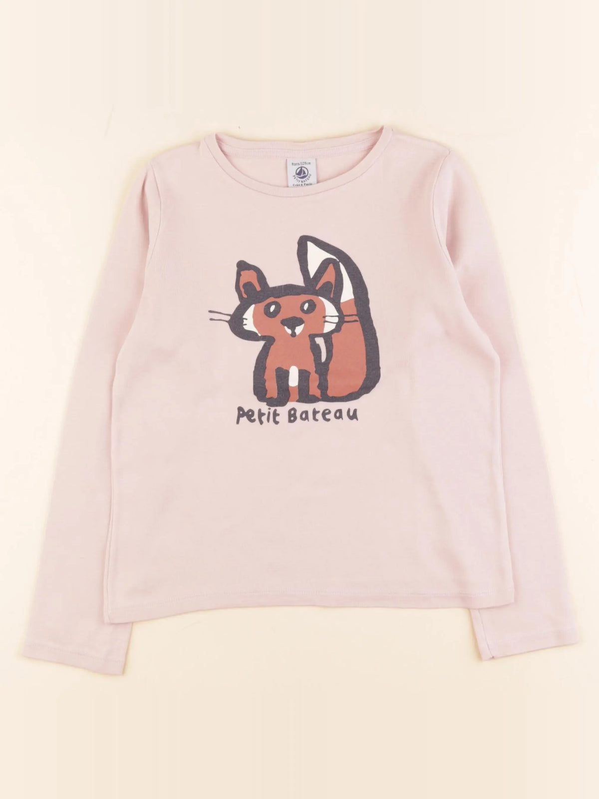 Petit Bateau - tee-shirt rose - 8 ans