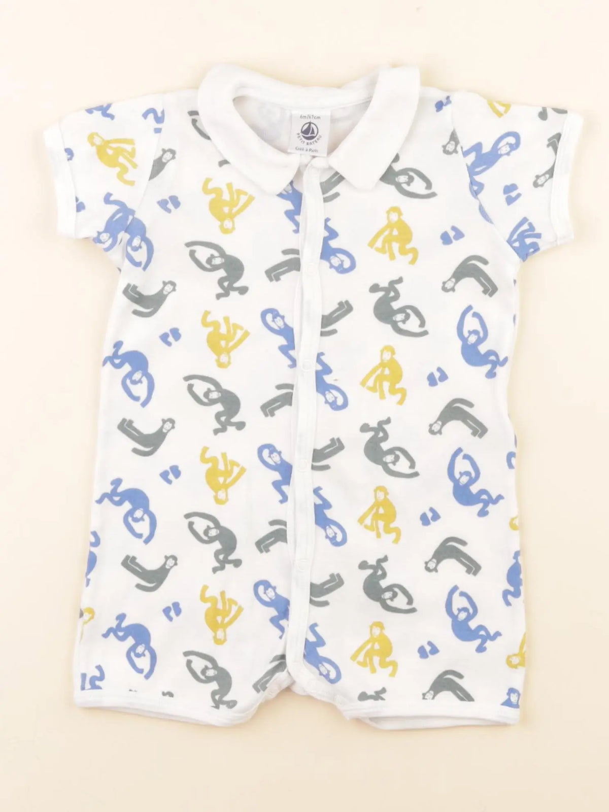 Petit Bateau - pyjama coton multicolore - 6 mois