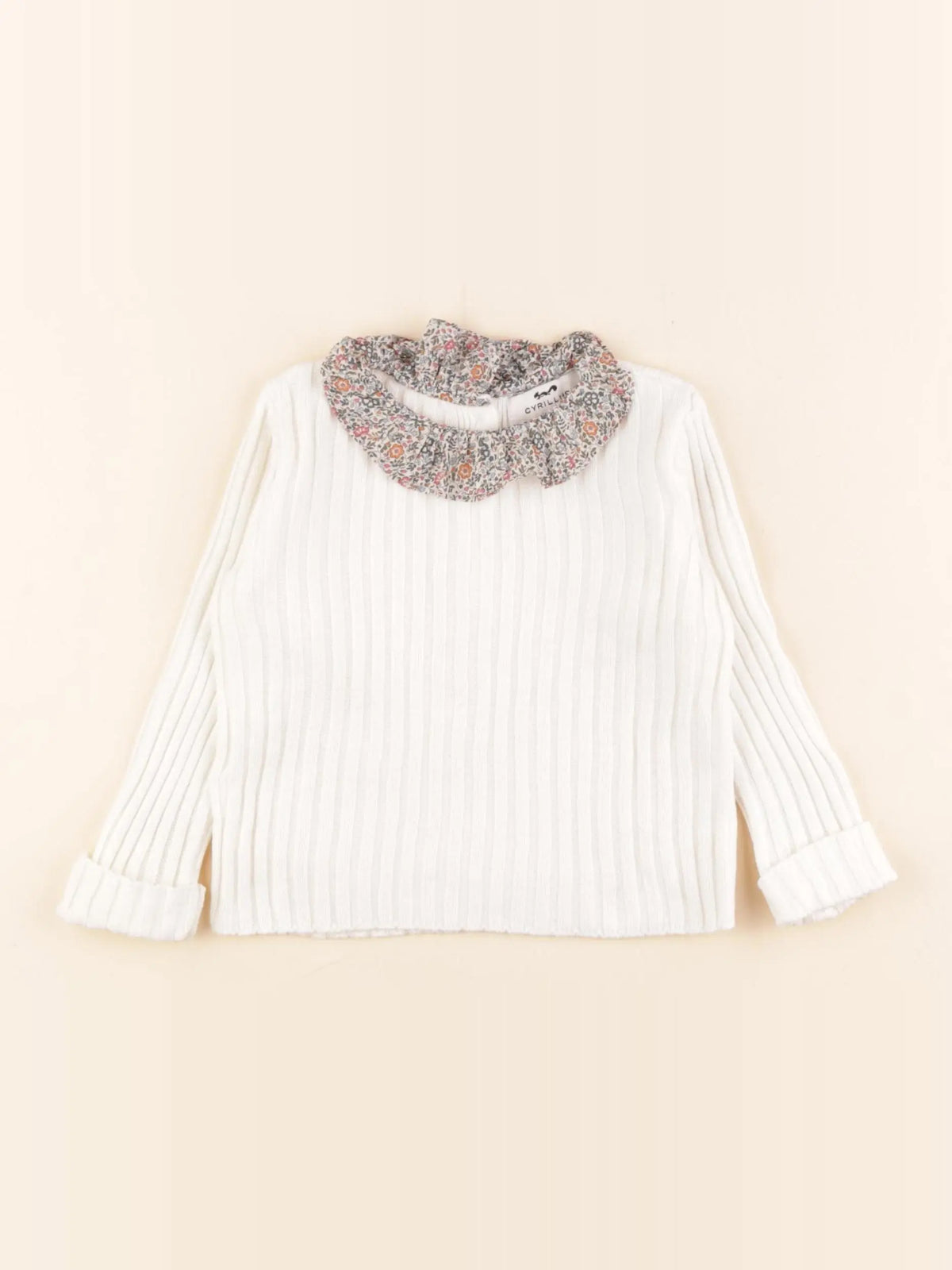 Cyrillus - pull blanc - 9 mois
