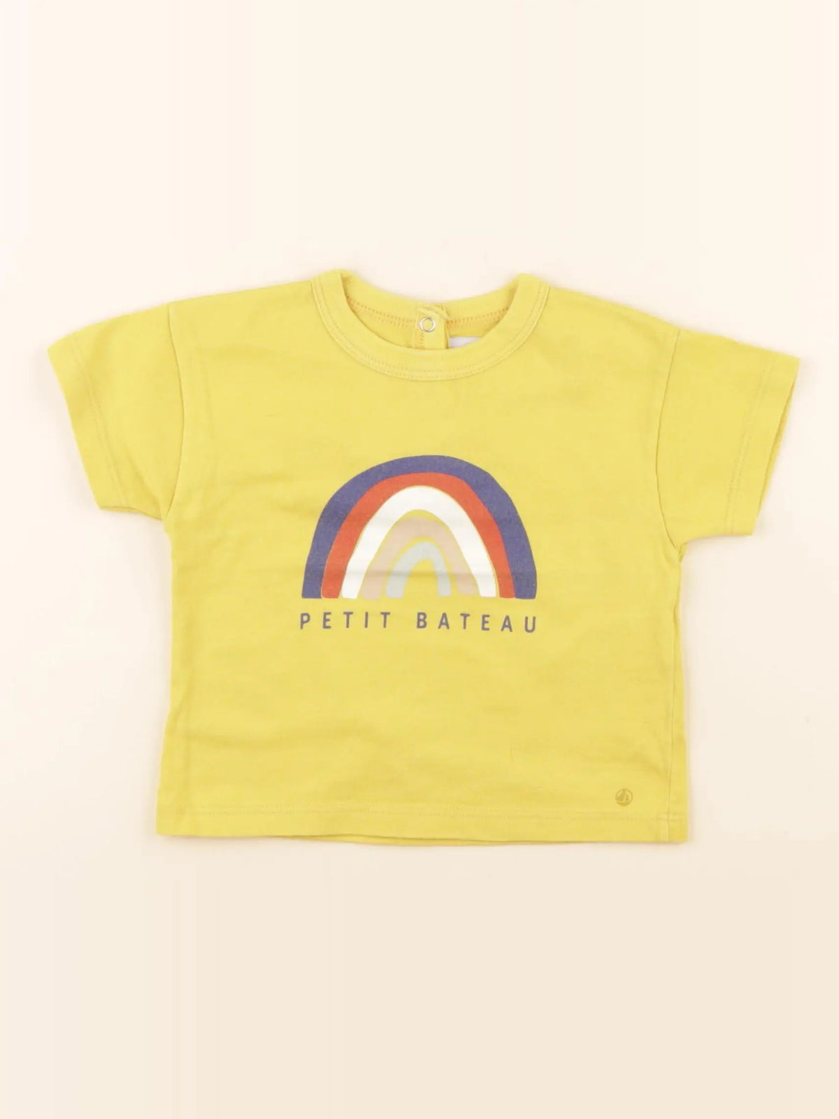 Petit Bateau - tee-shirt jaune - 6 mois