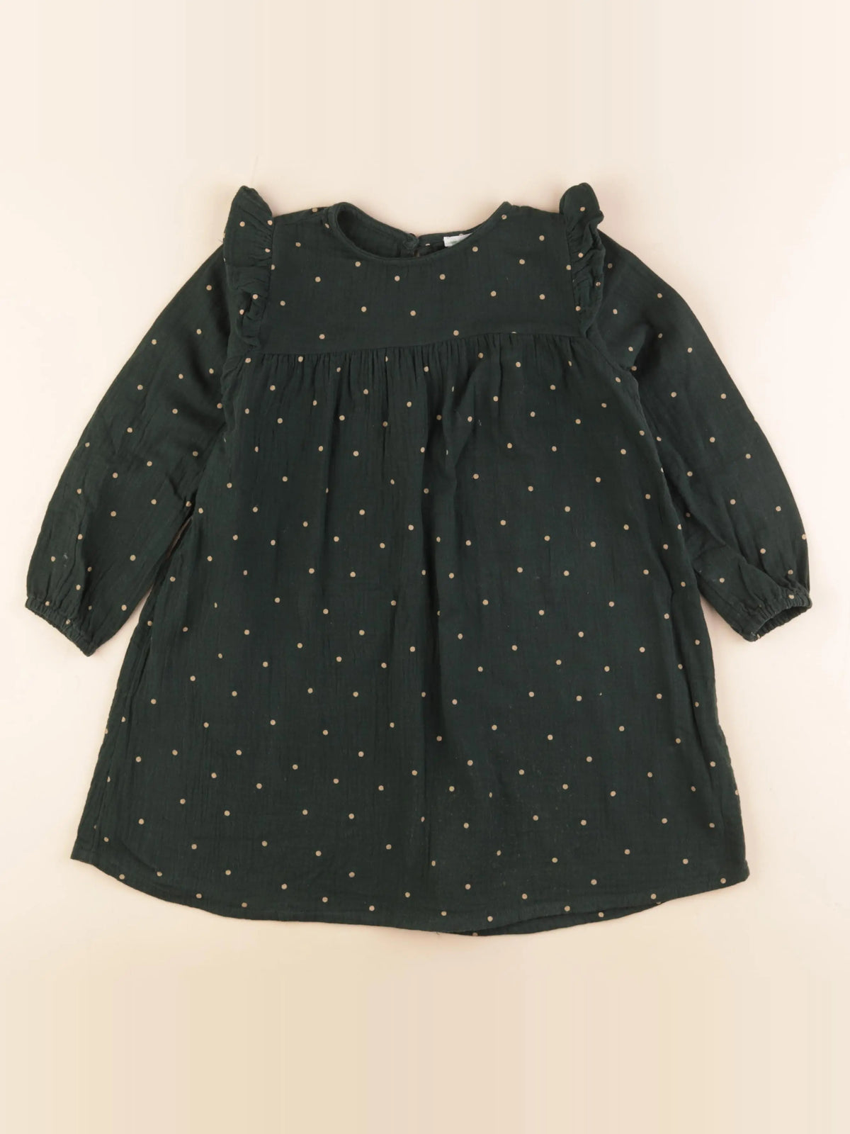Vertbaudet - robe vert, or - 5 ans