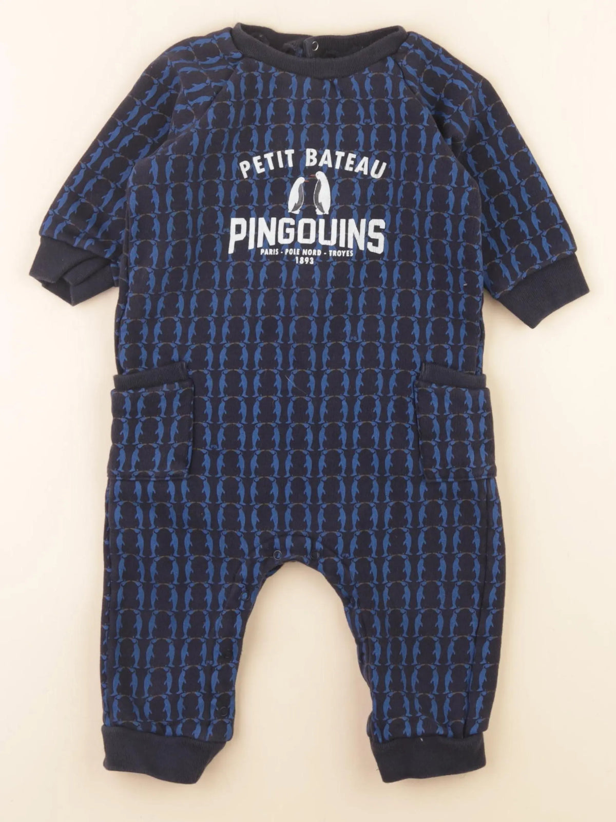 Petit Bateau - combinaison bleu - 18 mois