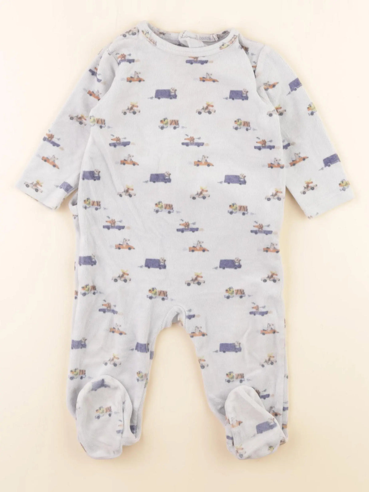 Boutchou - pyjama velours bleu - 12 mois