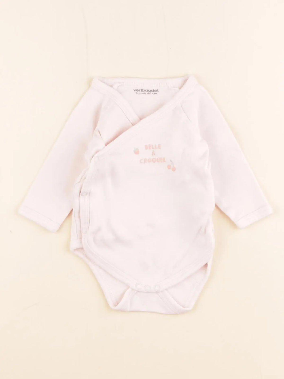 Vertbaudet - body rose - 3 mois