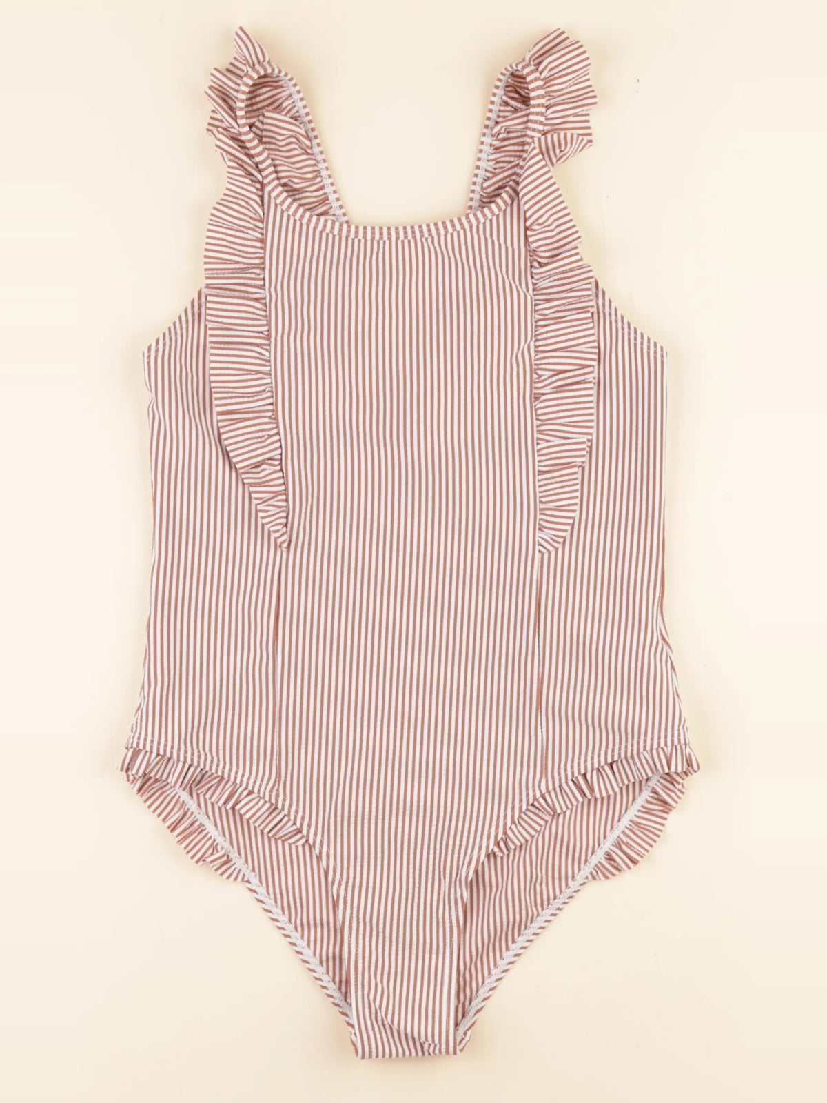 Vertbaudet - maillot de bain beige, rouge - 13/14 ans