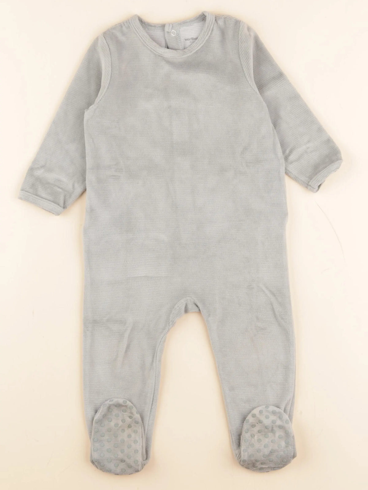Vertbaudet - pyjama velours vert - 18 mois