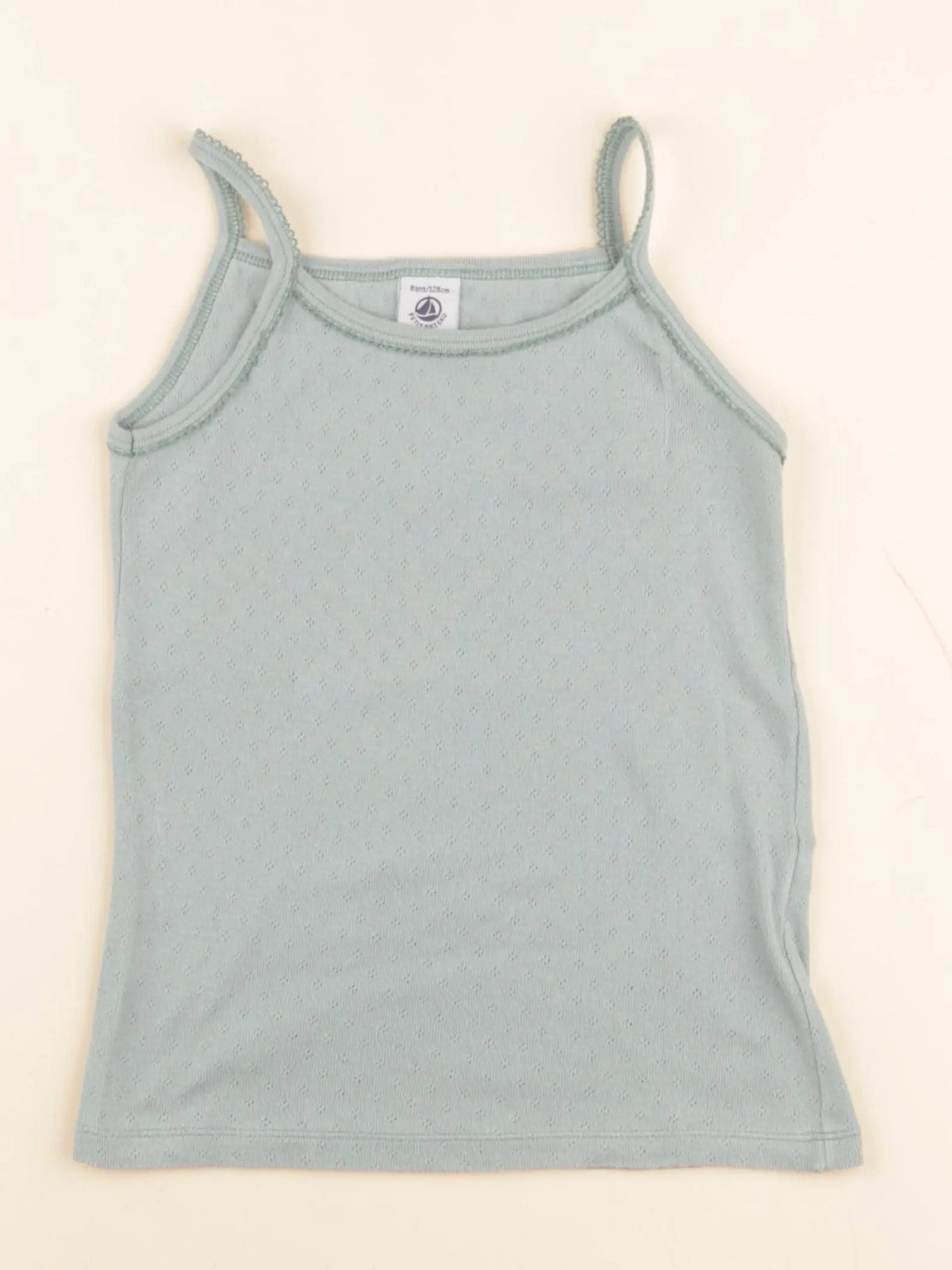 Petit Bateau - maillot de corps vert - 8 ans