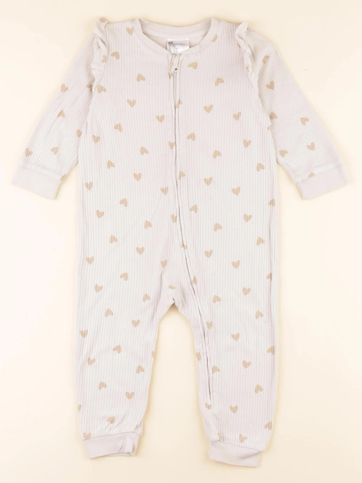 H&M - pyjama coton beige - 12/18 mois