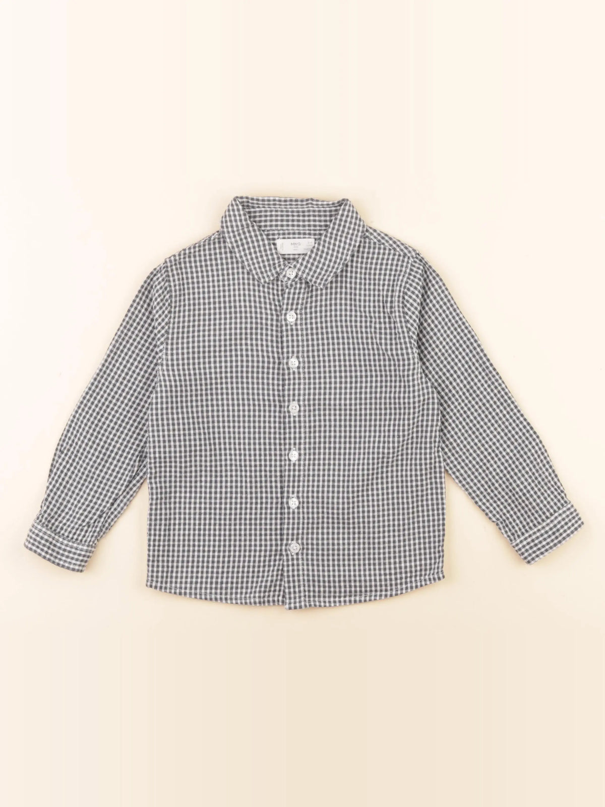 Mango - chemise bleu, blanc - 3/4 ans
