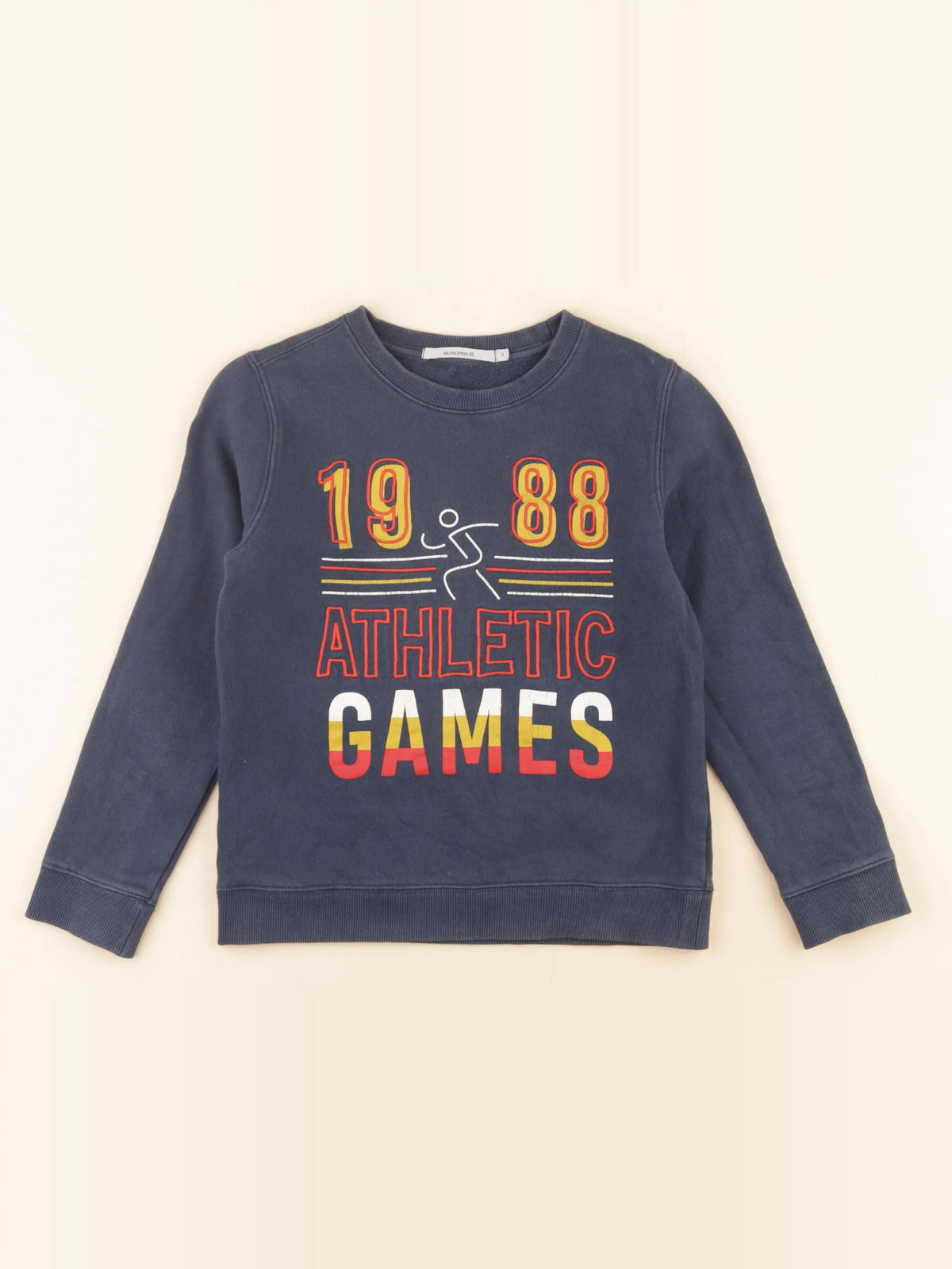 Monoprix - sweat bleu - 8 ans