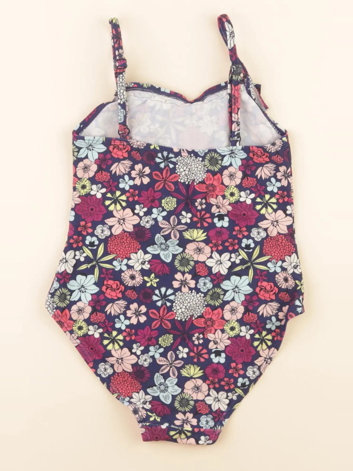 Vertbaudet - maillot de bain bleu, rose - 6 ans