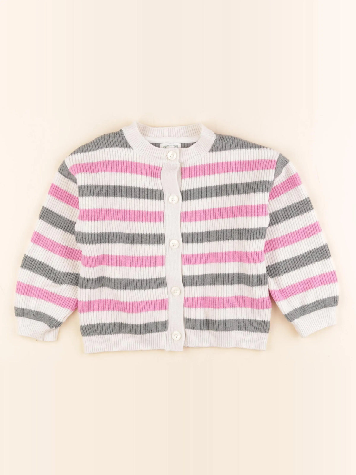 Vertbaudet - gilet vert, rose - 6 ans