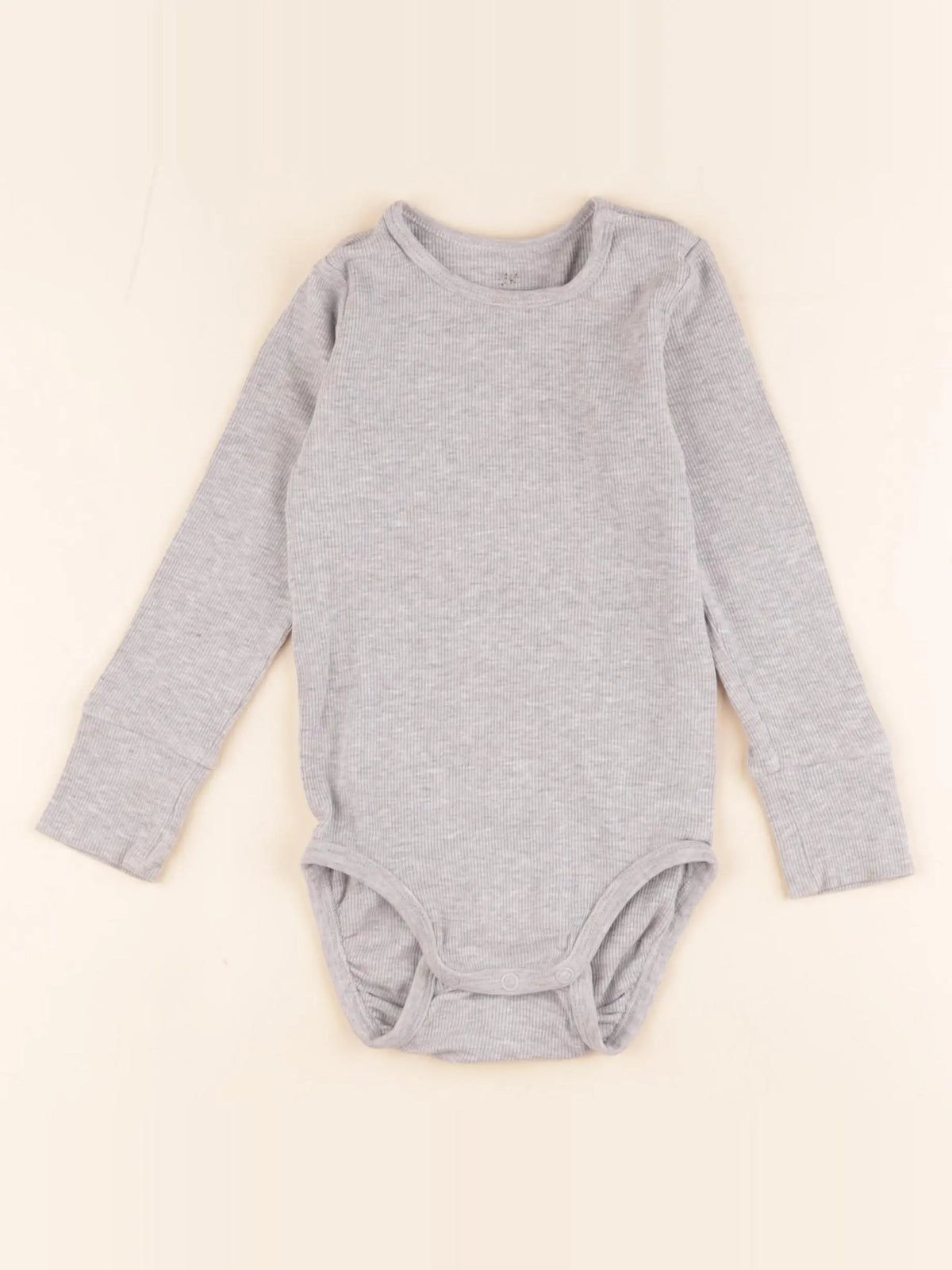 H&M - body gris - 12/18 mois