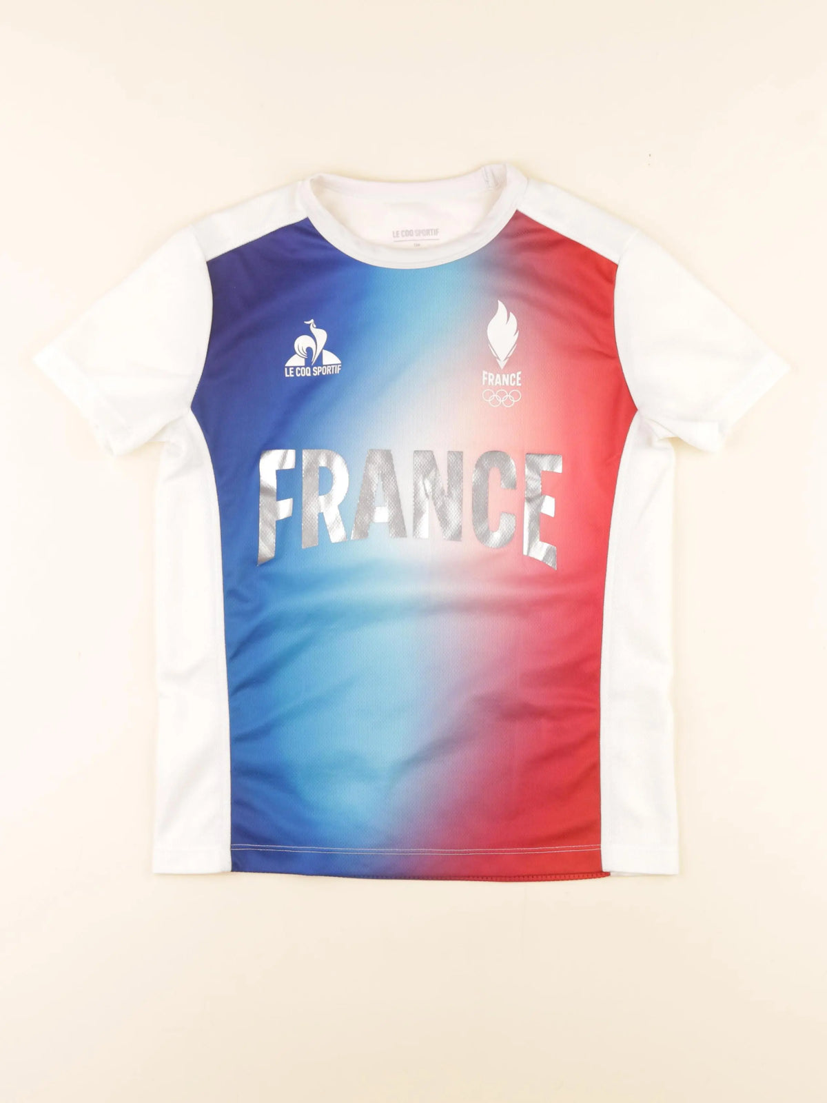 Le Coq Sportif - tee-shirt rouge, bleu - 12 ans