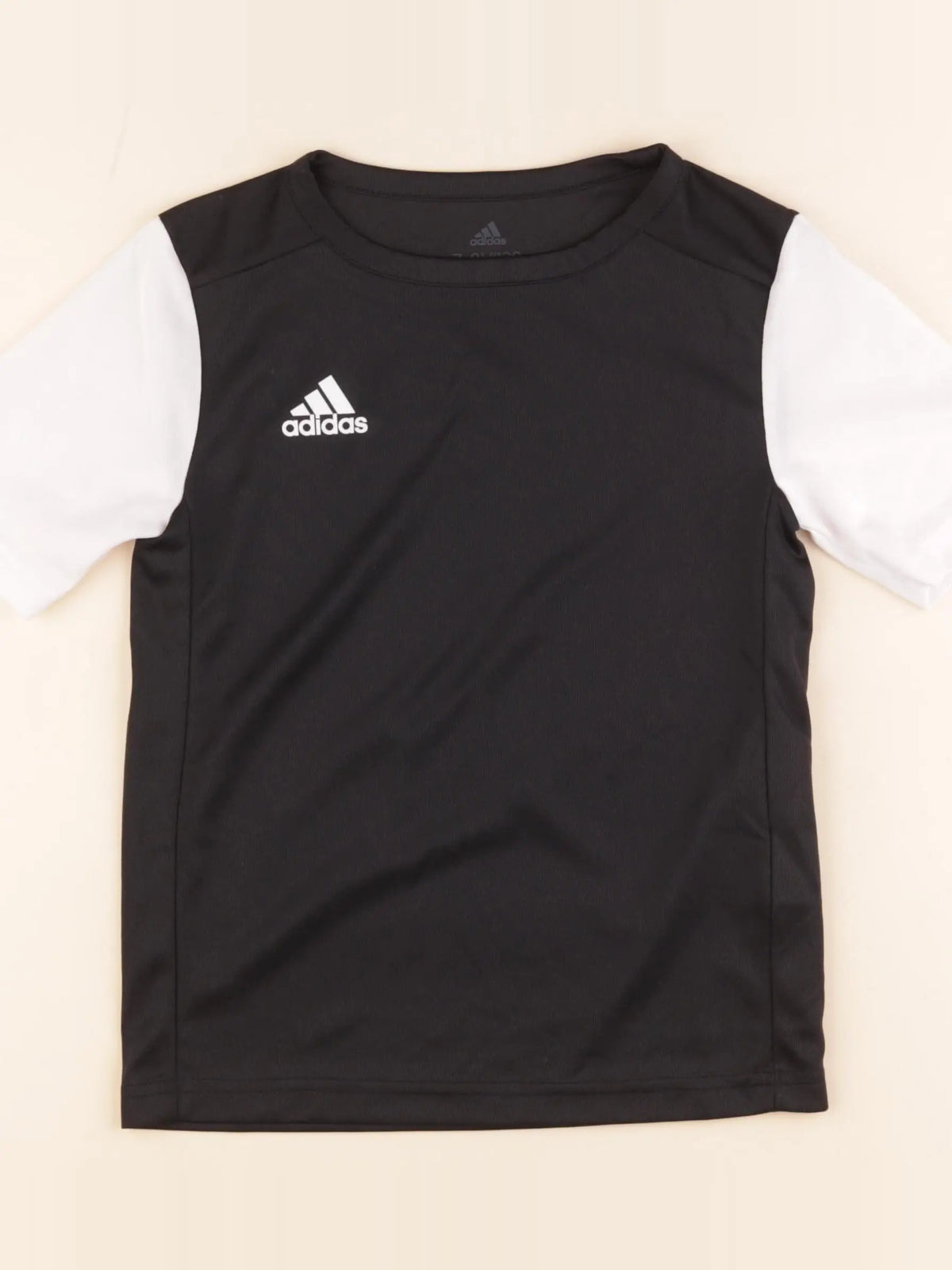 Adidas - tee-shirt noir, blanc - 7/8 ans