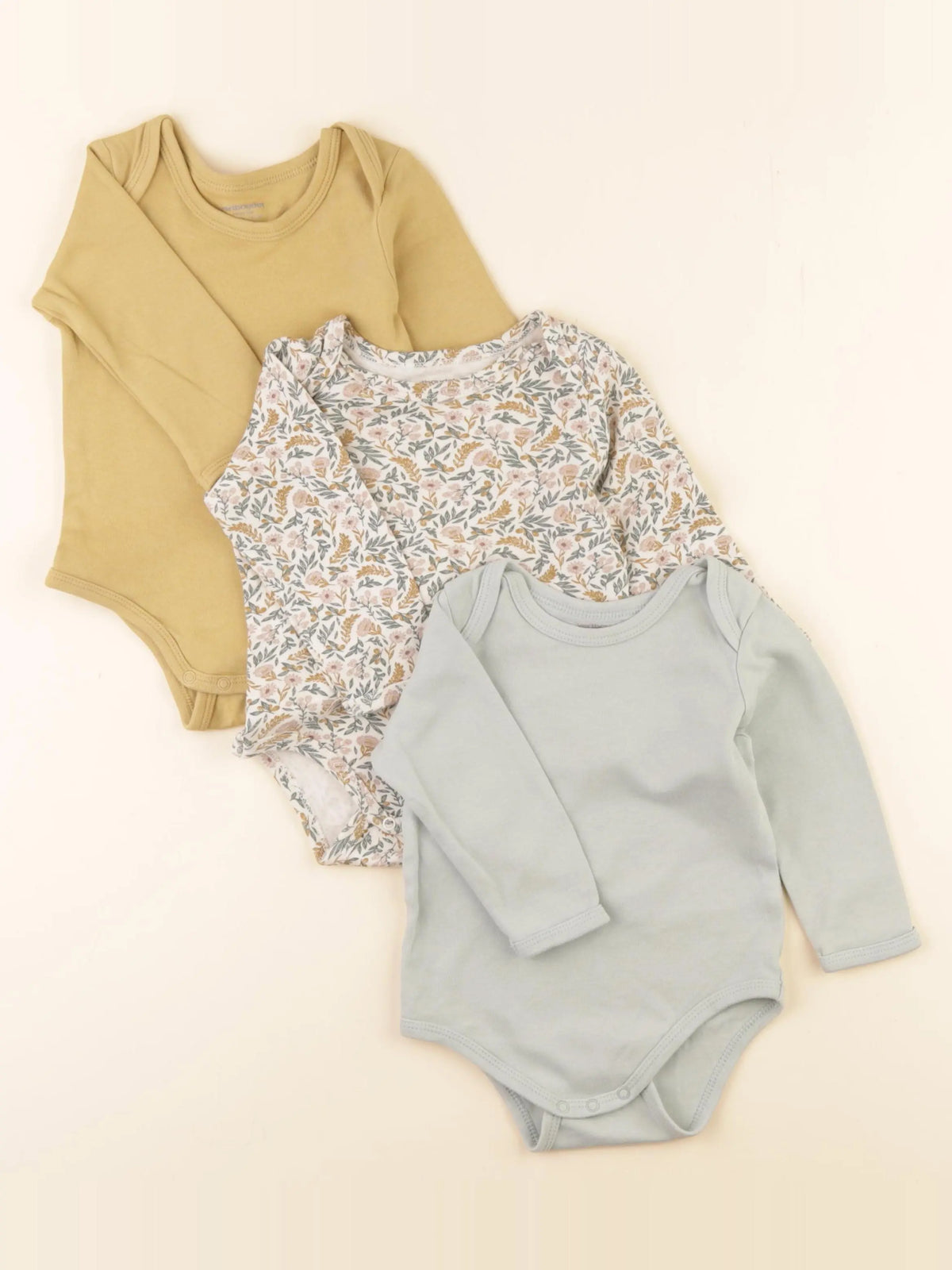 Vertbaudet - lot de 3 bodies en coton multicolore - 12 mois
