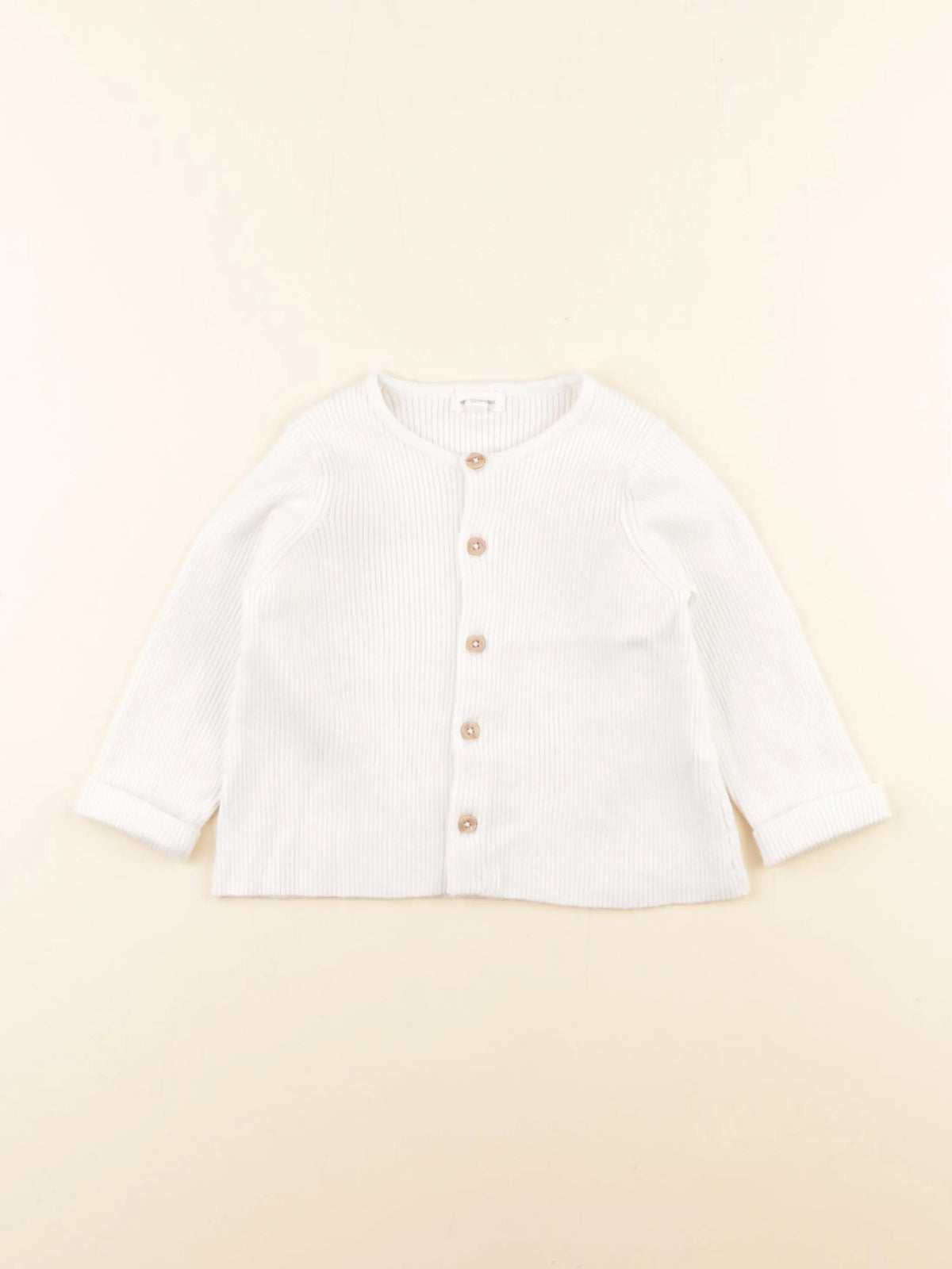 Vertbaudet - gilet blanc - 12 mois