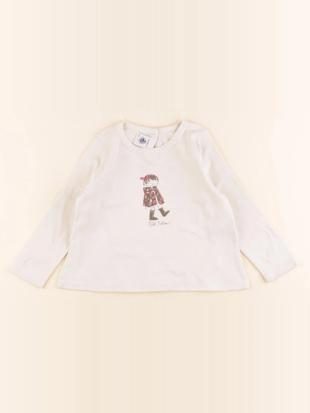 Petit Bateau - tee-shirt beige - 24 mois