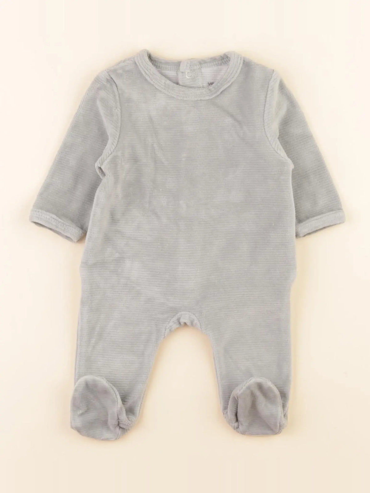 Vertbaudet - pyjama velours vert - 1 mois