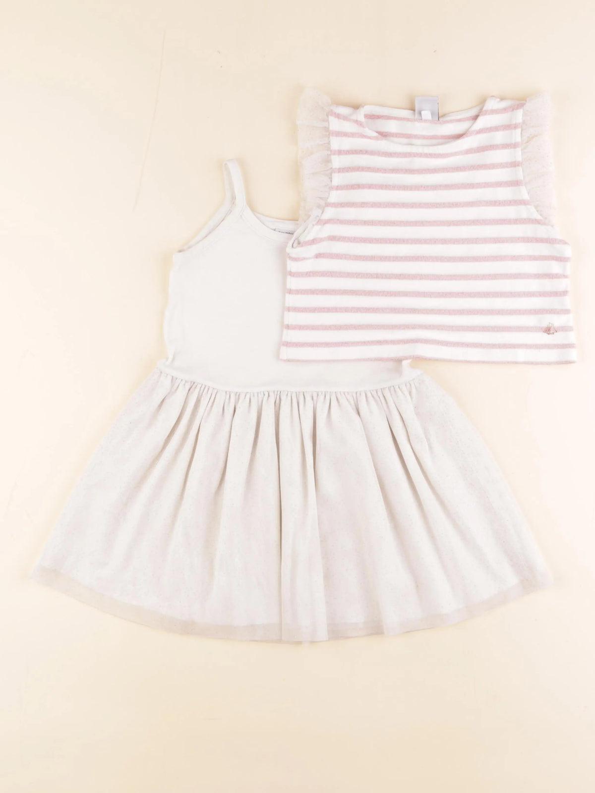 Petit Bateau - robe blanc - 5 ans