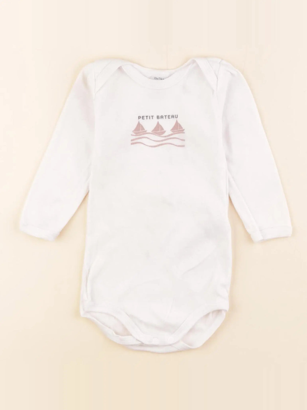 Petit Bateau - body blanc - 12 mois