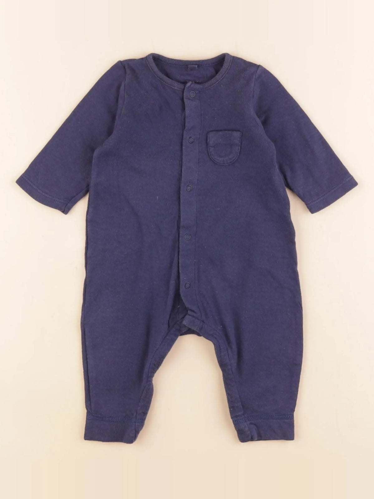 Petit Bateau - pyjama coton bleu - 3 mois