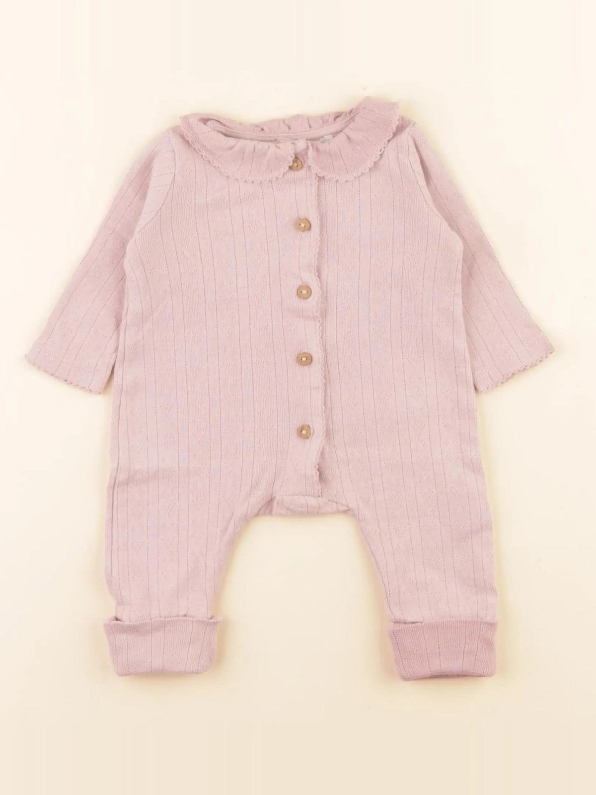 Zara - pyjama coton rose - 0/1 mois