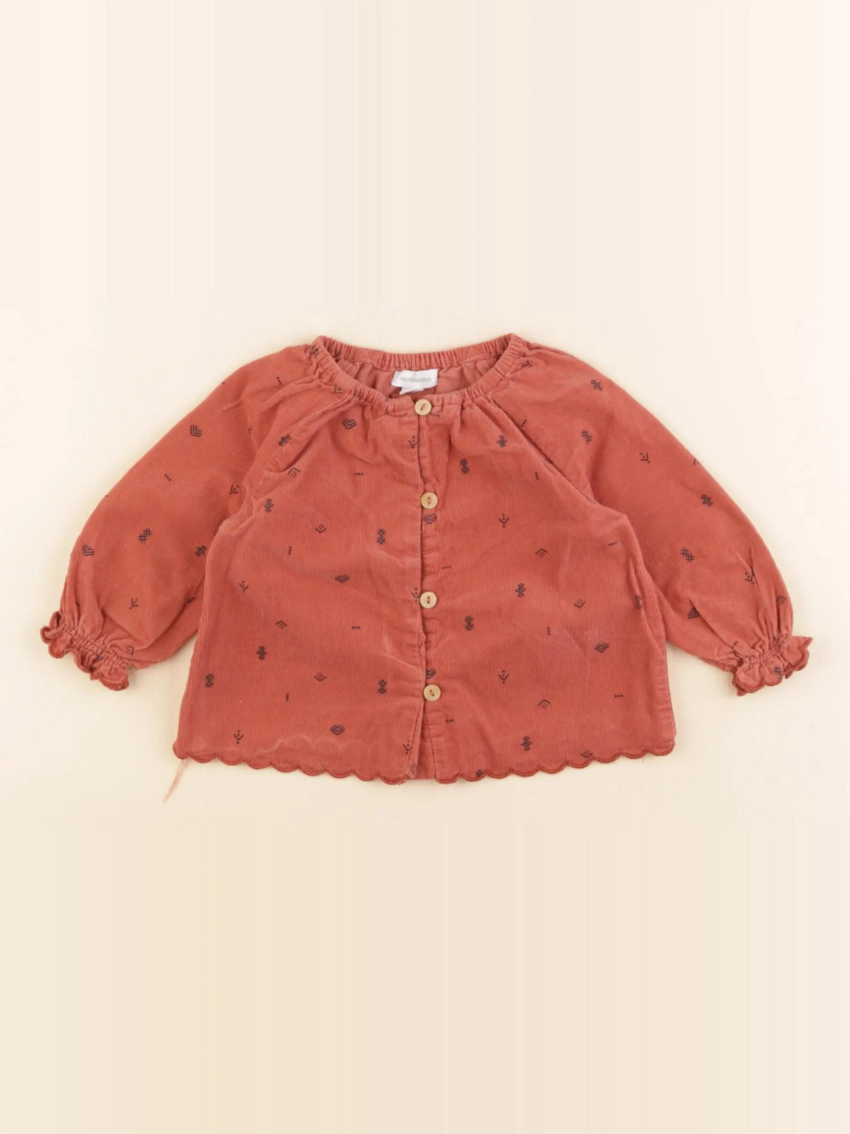 Vertbaudet - blouse orange - 6 mois