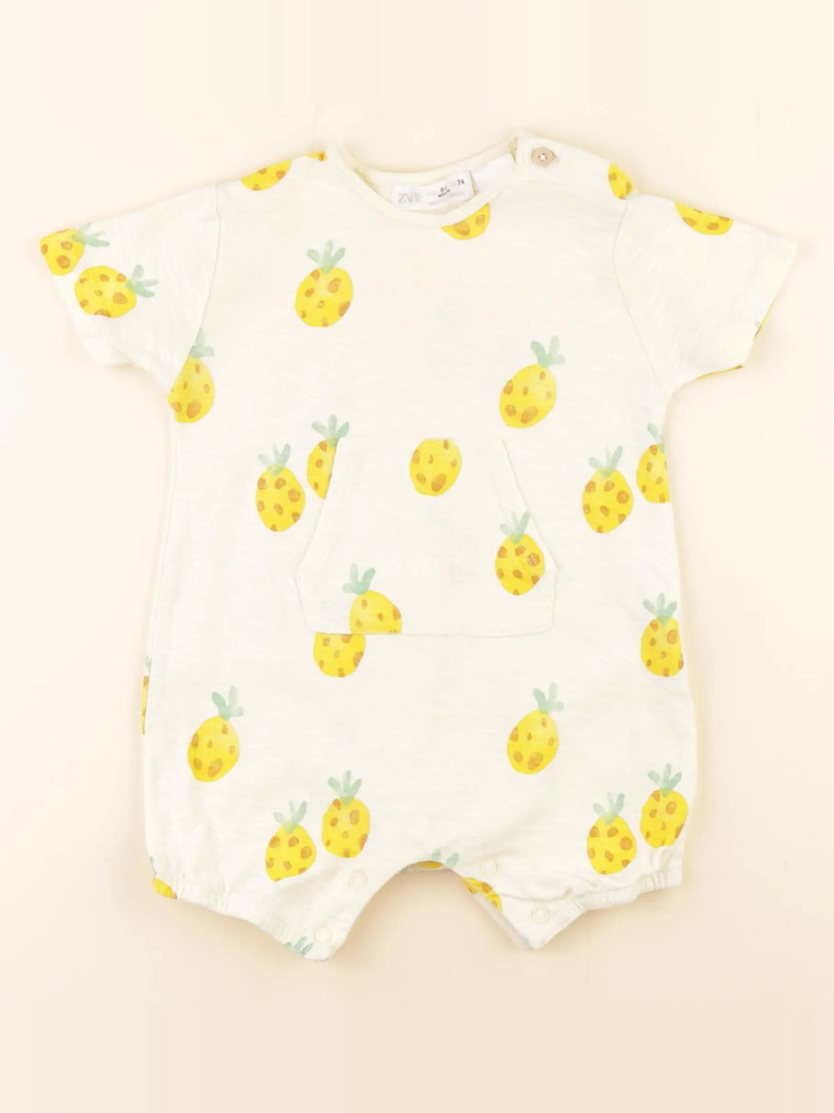 Zara - combinaison jaune - 6/9 mois