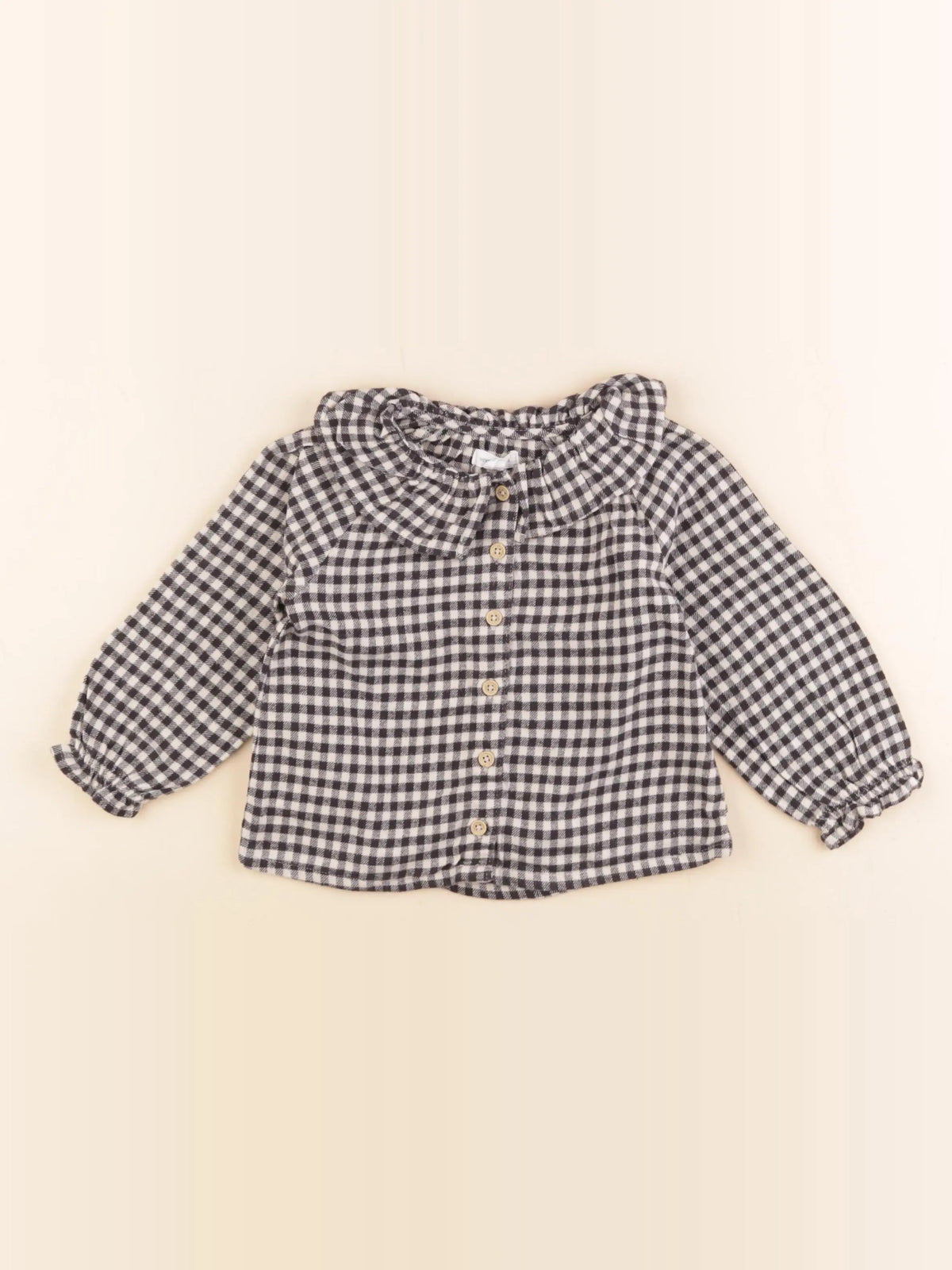 Vertbaudet - blouse blanc, noir - 18 mois