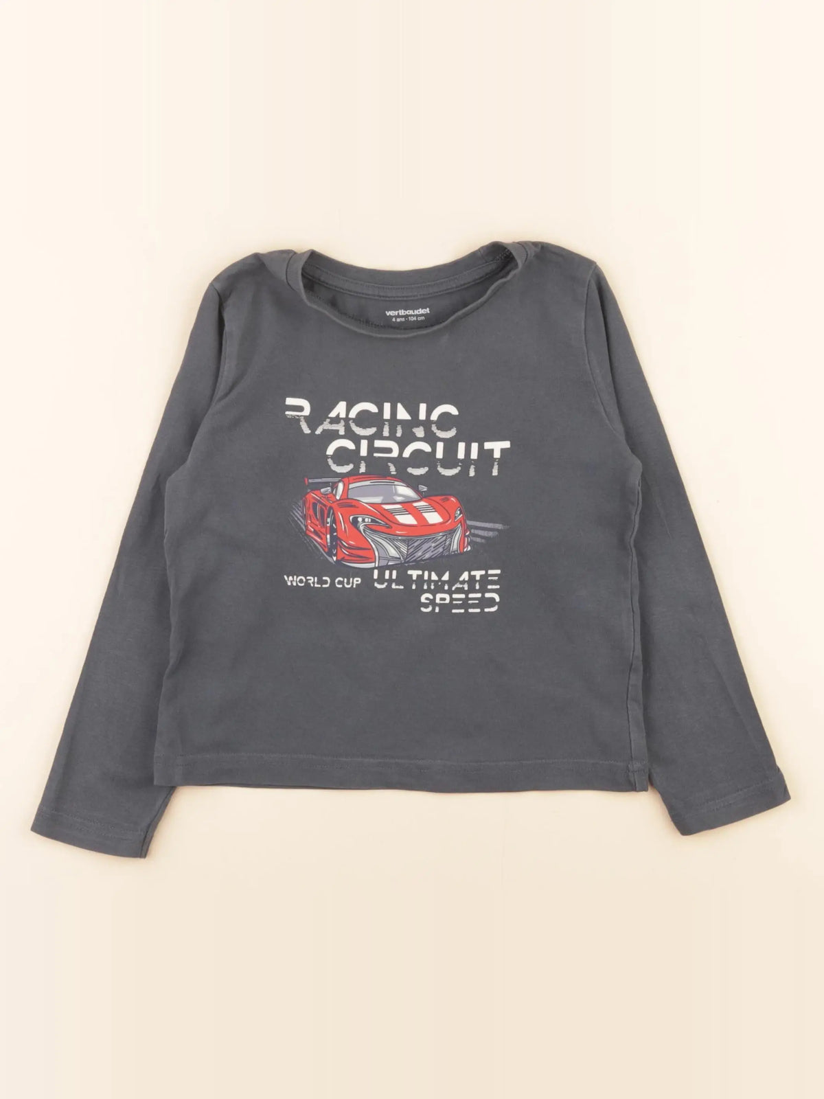 Vertbaudet - tee-shirt gris - 4 ans