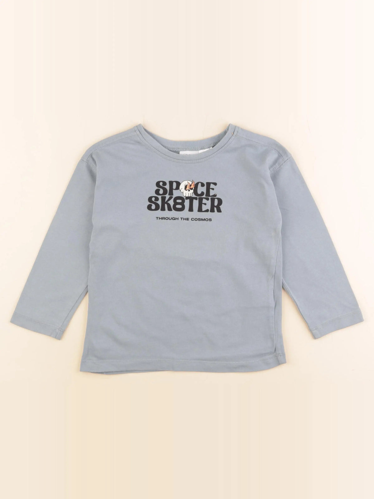 Zara - tee-shirt imprimé au dos bleu - 3 ans