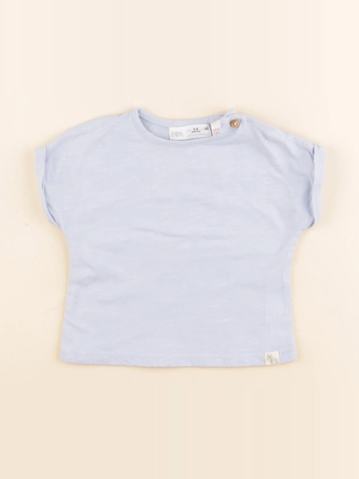 Zara - tee-shirt bleu - 3/6 mois