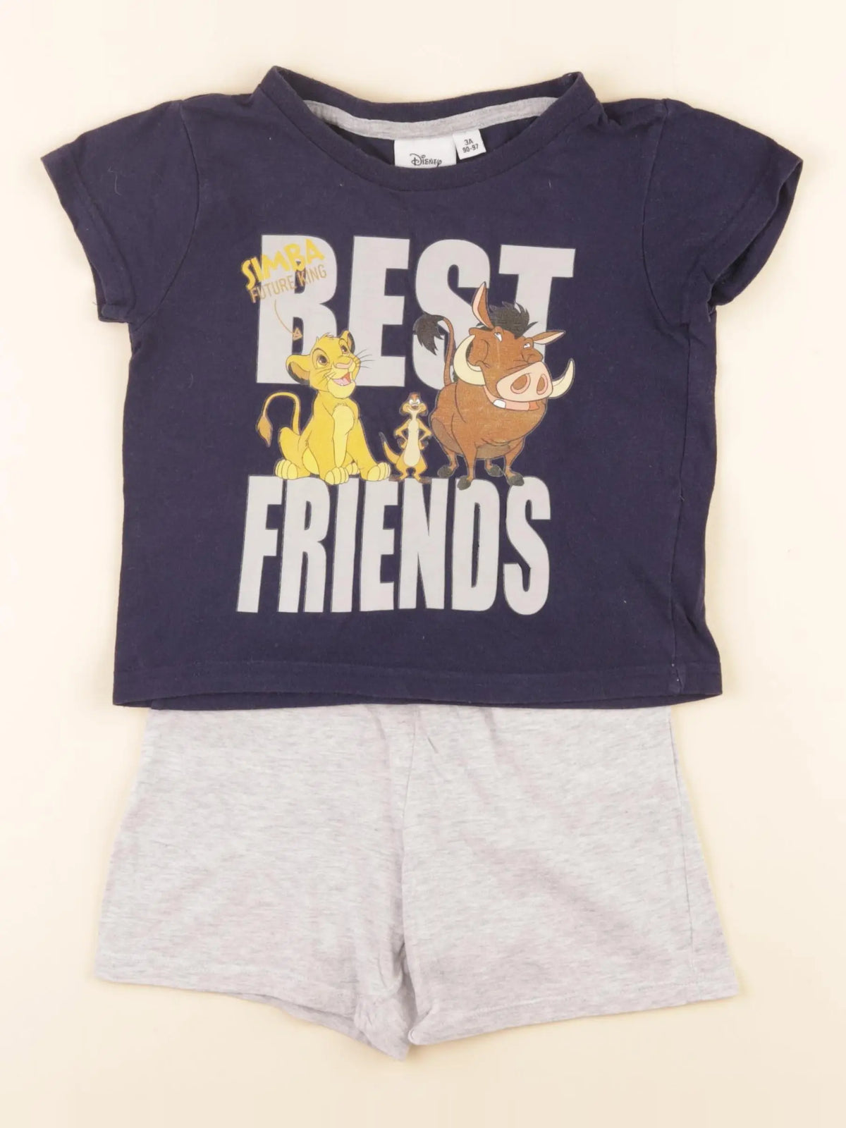 Disney - pyjama coton bleu, gris - 3 ans