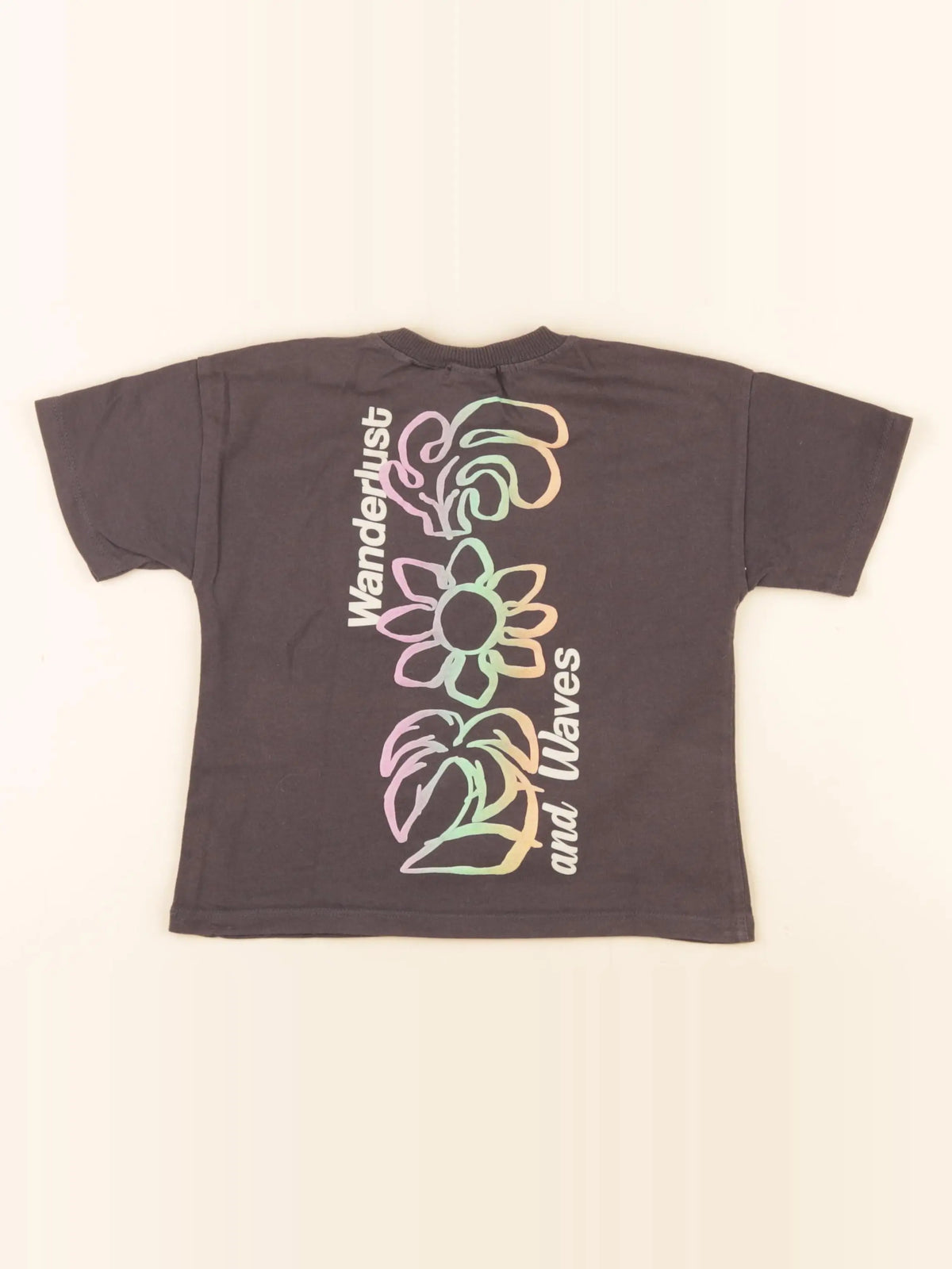 Zara - tee-shirt imprimé au dos gris - 3 ans