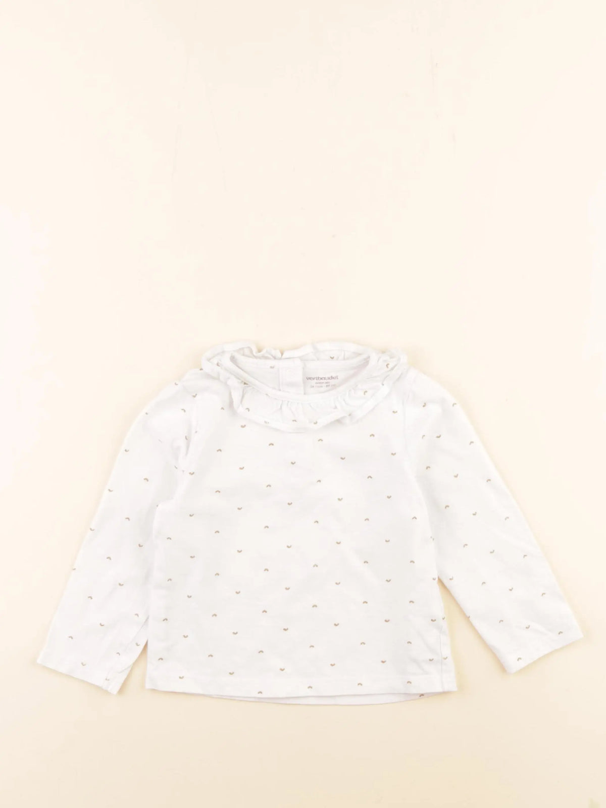 Vertbaudet - tee-shirt blanc - 24 mois