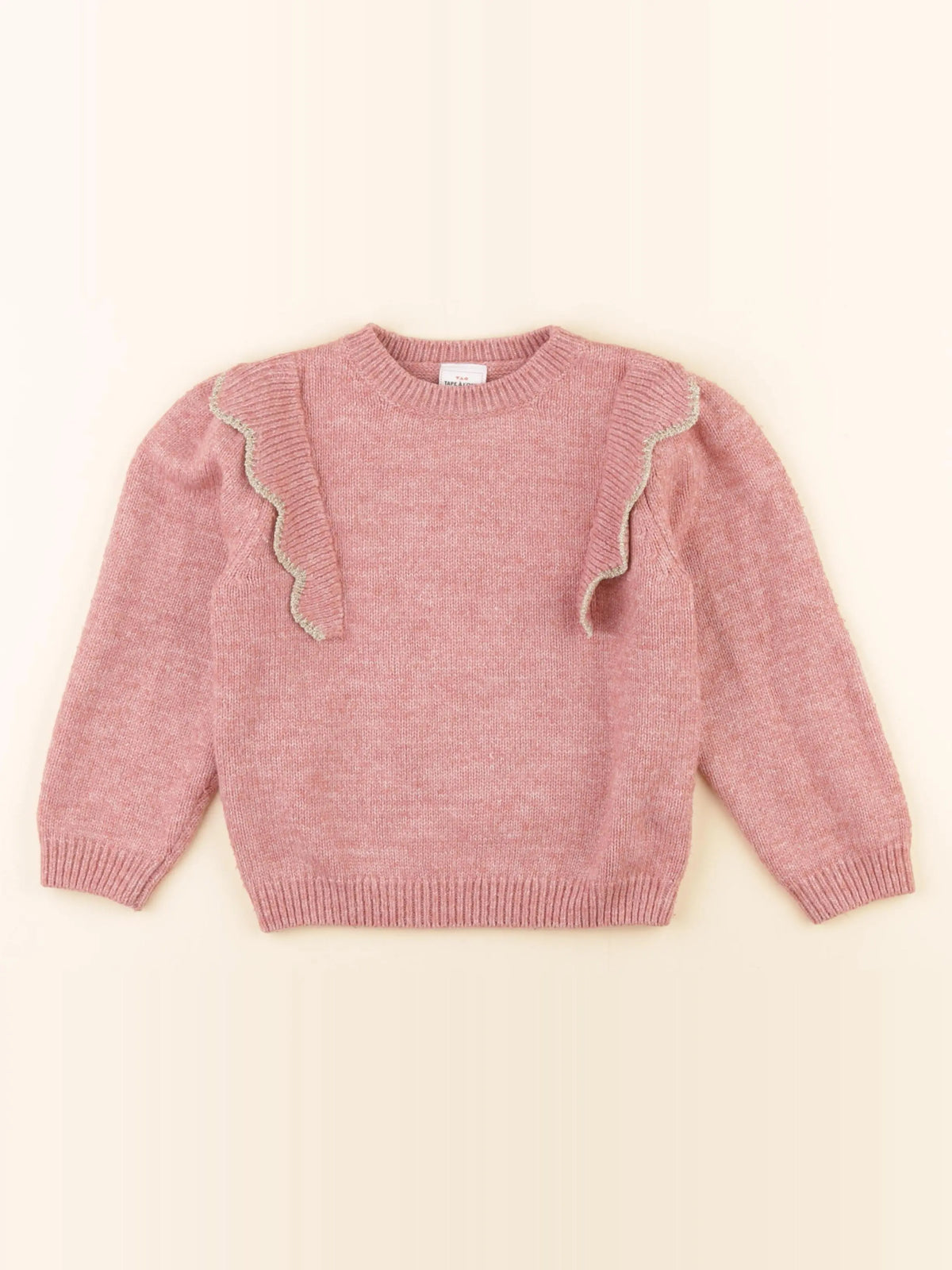 Tape à l'oeil - pull rose, or - 4 ans