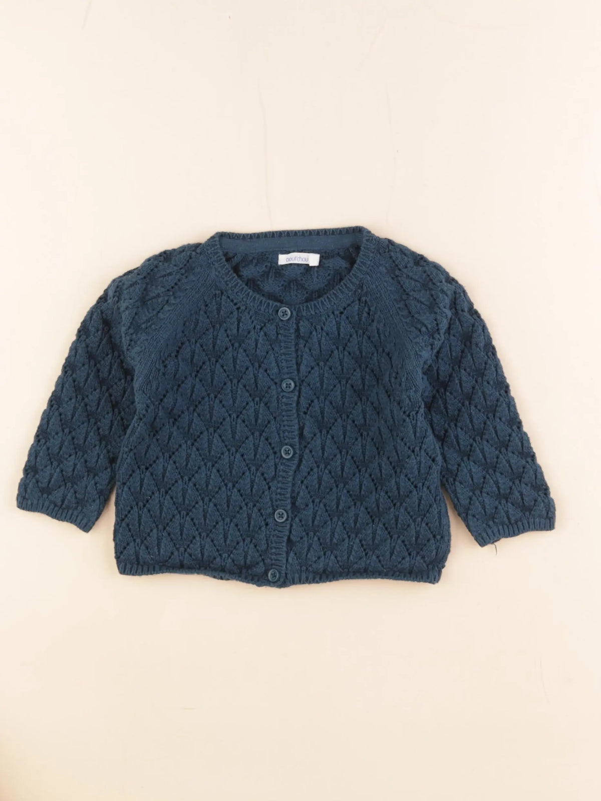 Boutchou - gilet bleu - 12 mois