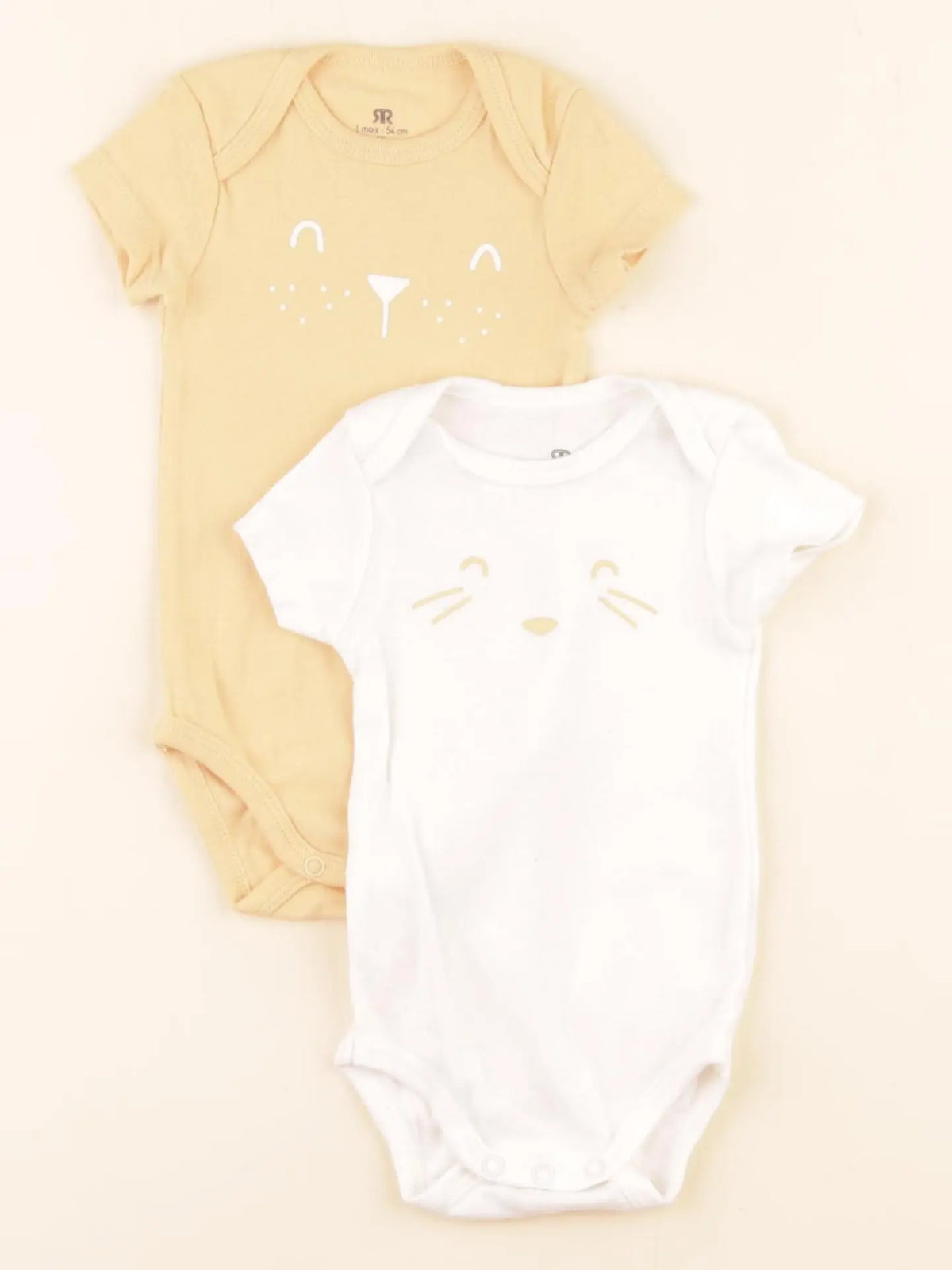 La Redoute - lot de 2 bodies en coton multicolore - 1 mois
