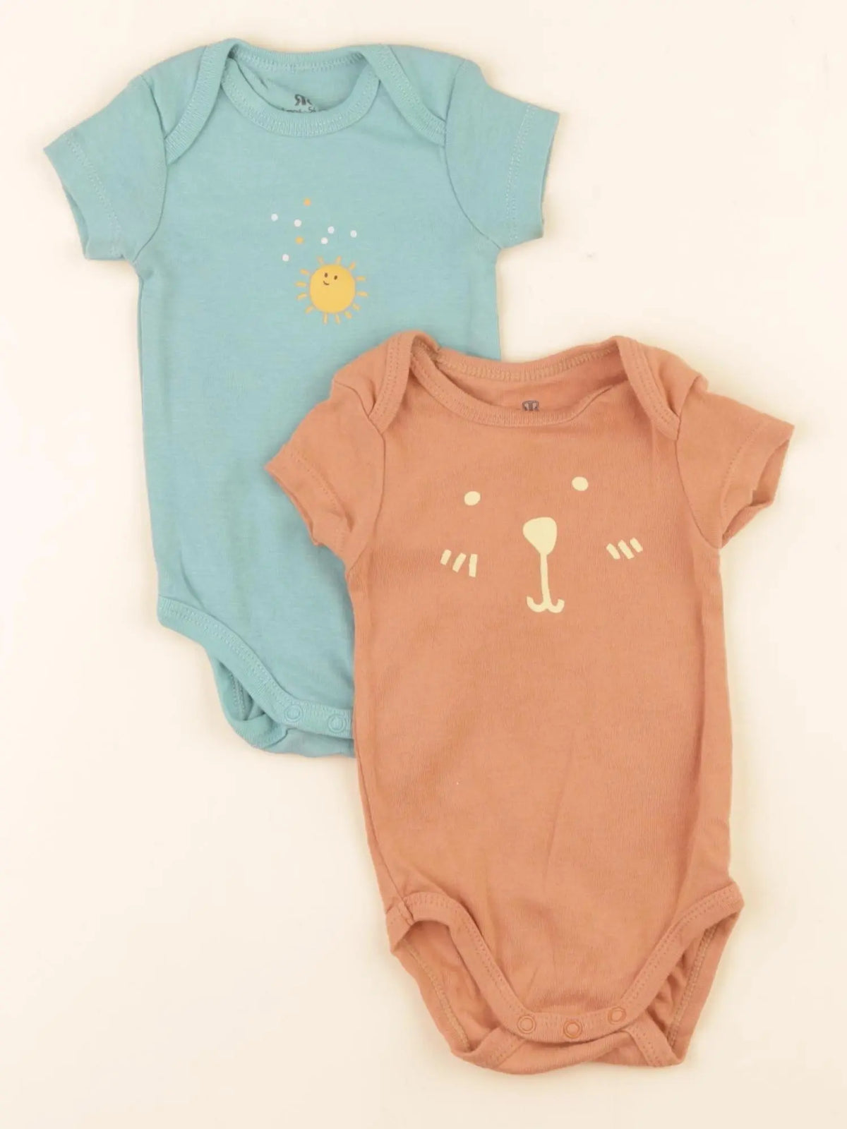 La Redoute - lot de 2 bodies en coton multicolore - 1 mois