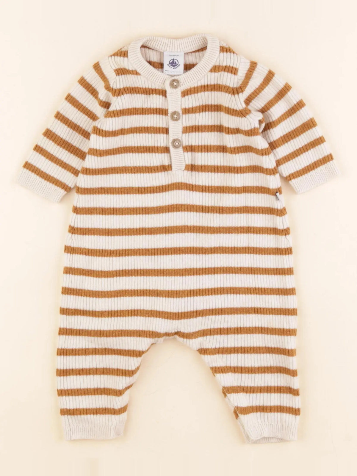 Petit Bateau - combinaison marron - 3 mois