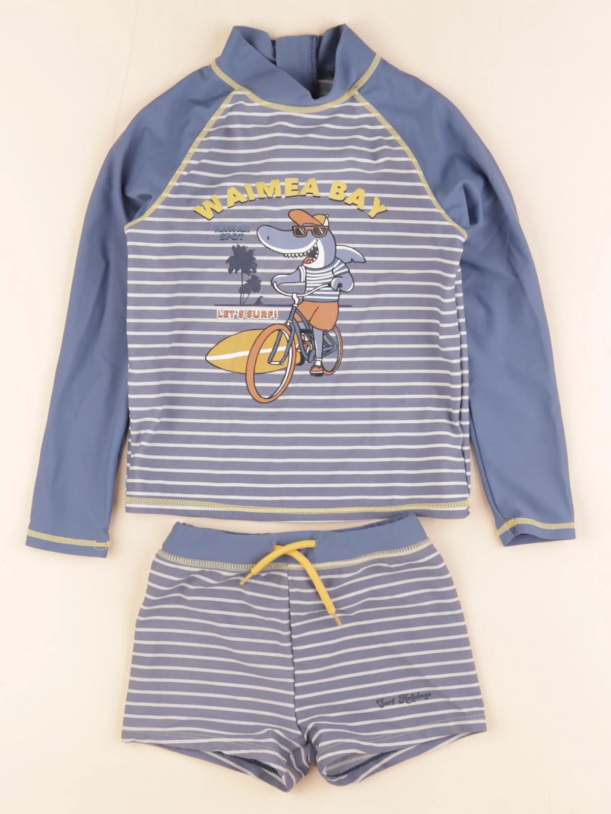 Vertbaudet - ensemble de bain bleu - 6 ans