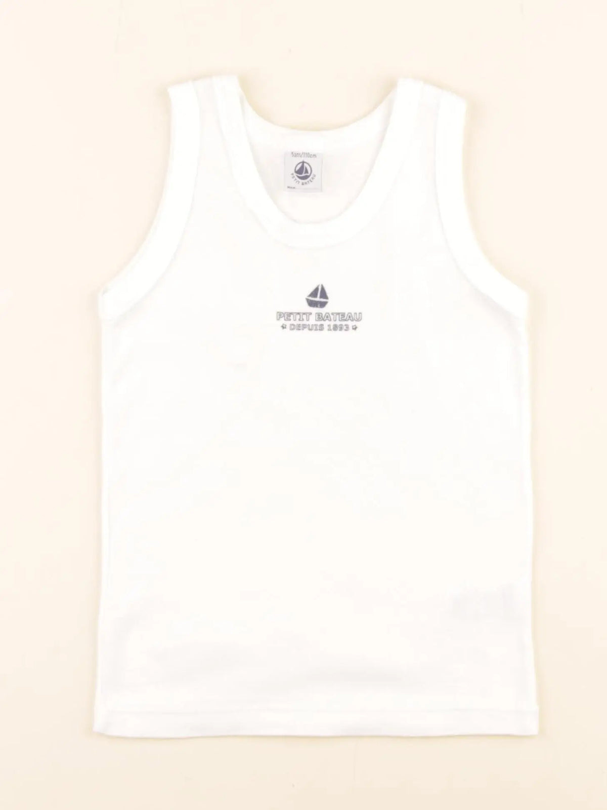 Petit Bateau - maillot de corps blanc - 5 ans
