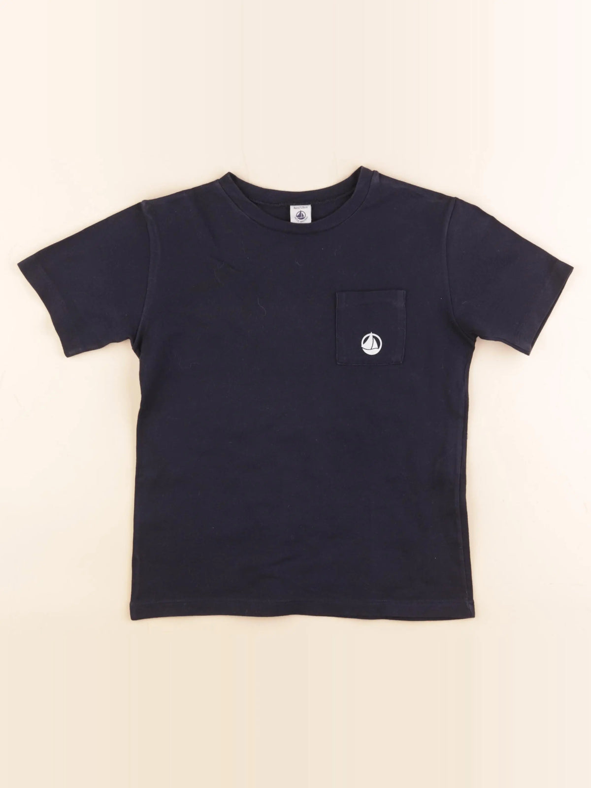 Petit Bateau - tee-shirt bleu - 8 ans