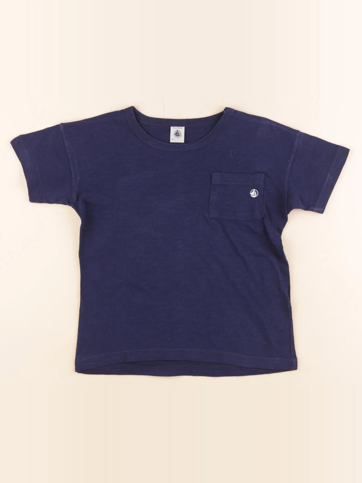 Petit Bateau - tee-shirt bleu - 8 ans