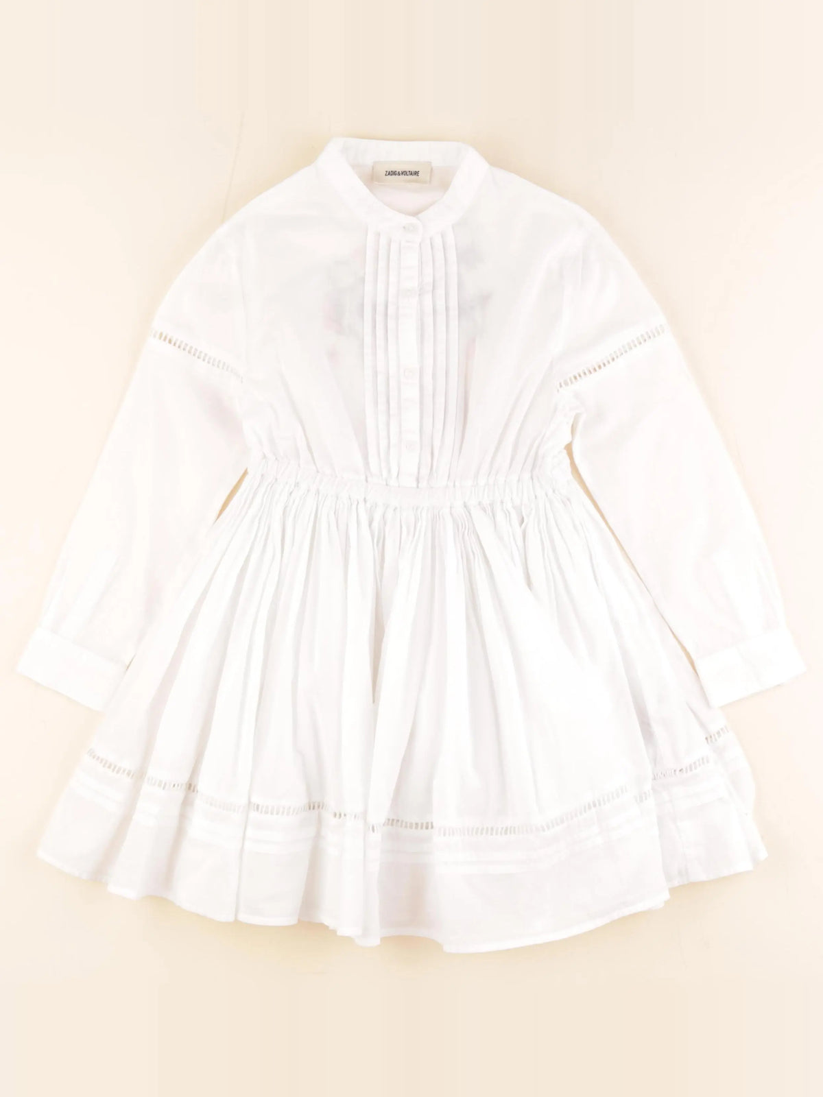 Zadig & Voltaire - robe imprimé au dos blanc - 6 ans