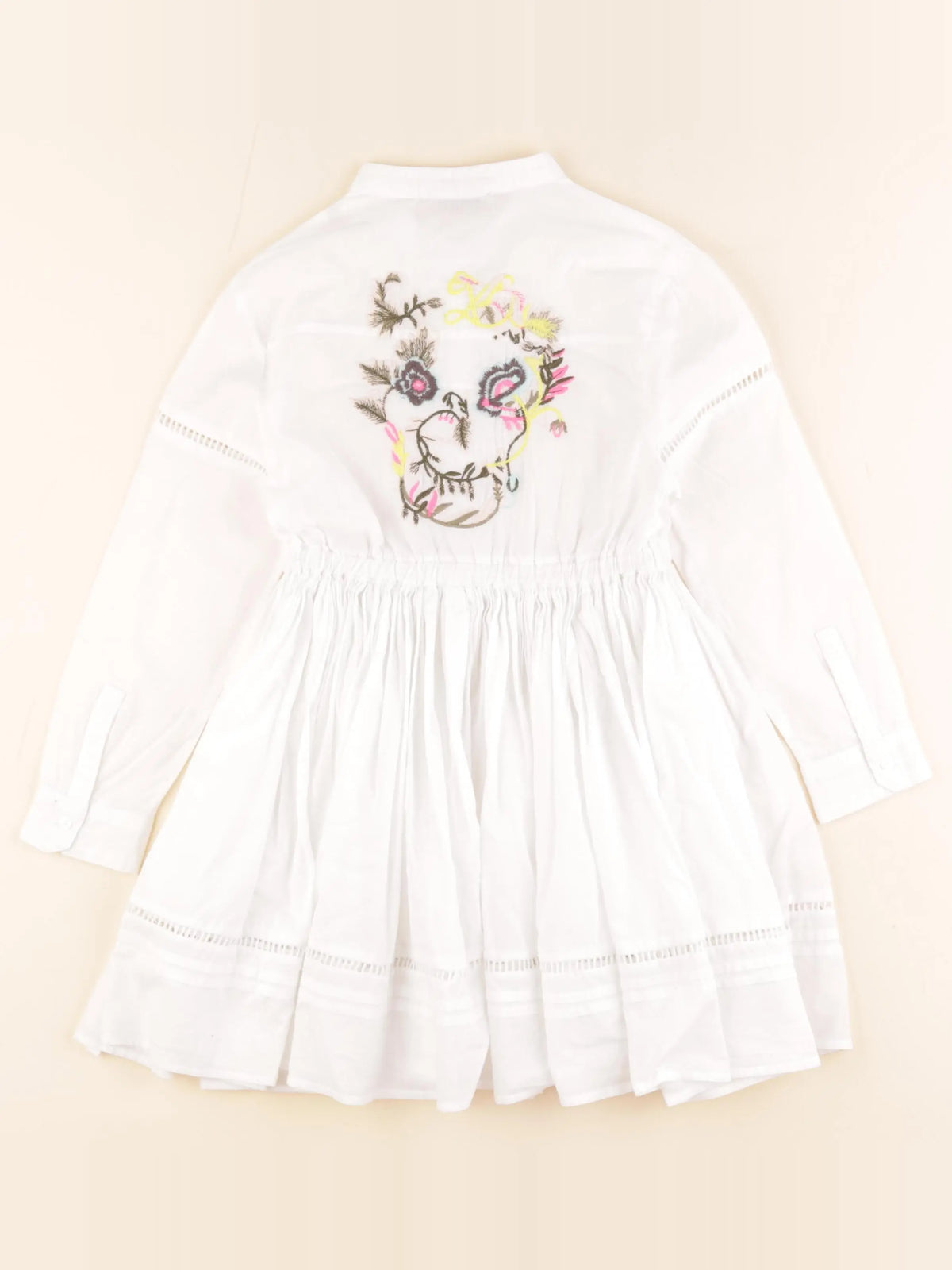 Zadig & Voltaire - robe imprimé au dos blanc - 6 ans