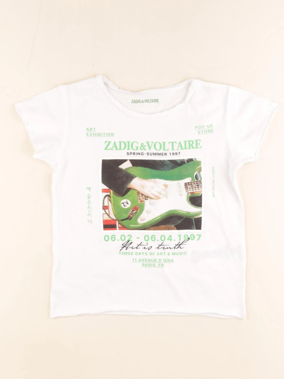 Zadig & Voltaire - tee-shirt blanc - 8 ans