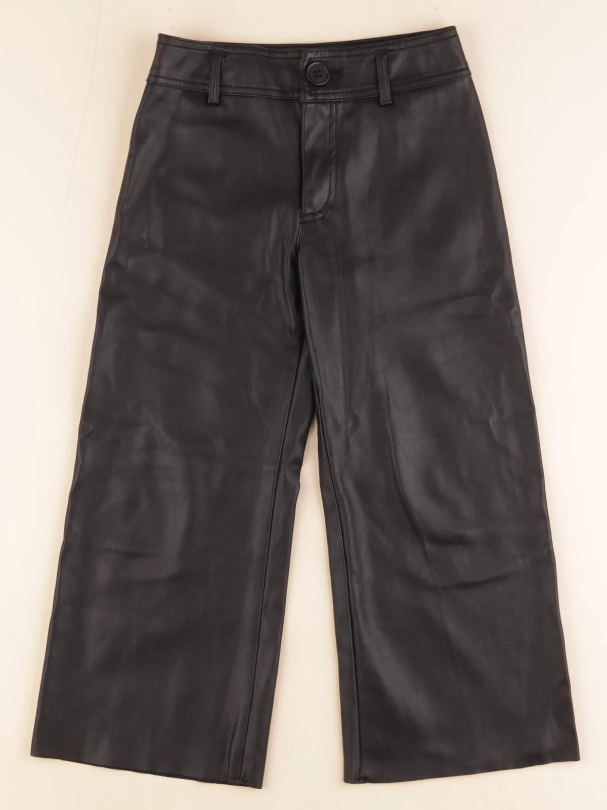 Zara - pantalon simili cuir noir - 6 ans