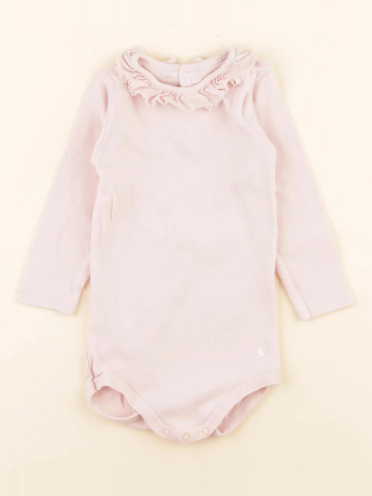 Petit Bateau - body à col rose - 12 mois